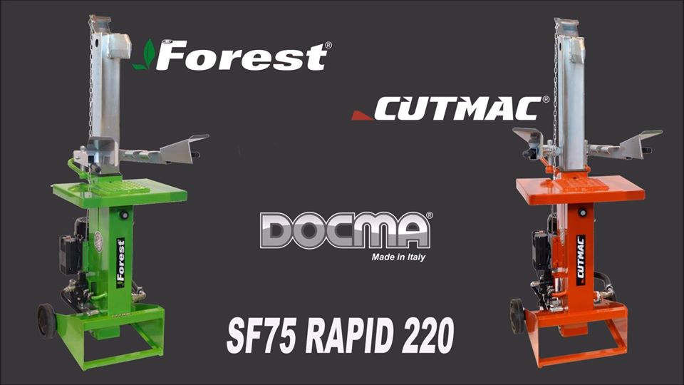 Wood splitter SF75 Rapid 220 - All-Italian quality - Write to info@docma.it to find the nearest dealer.  ...