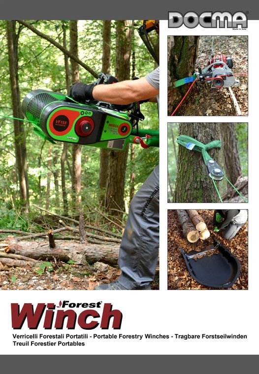 Treuil portable forest winch à câble avec enroulage automatique